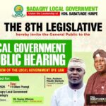 The 8th Legislative hereby invite the General Public to the Local Government Public Hearing