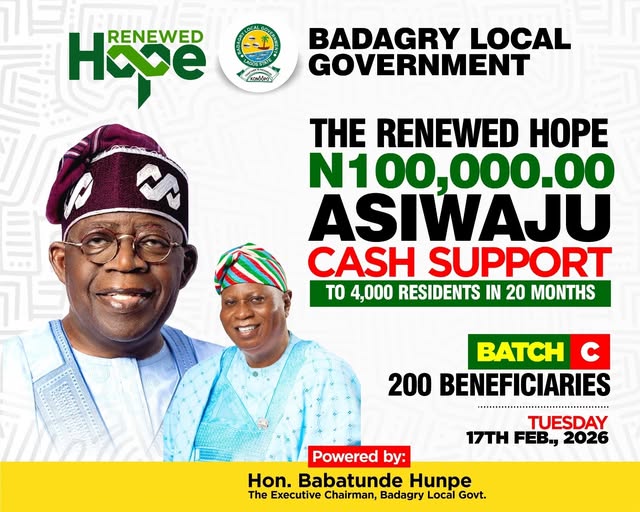 The Renewed Hope 100,000 Asiwaju Cash Support